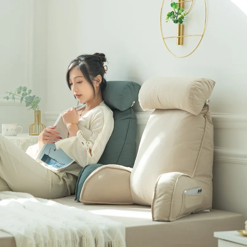 

Head soft bag large backrest pad, bed , neck cushion, throw pillow, simple sofa waist pillow