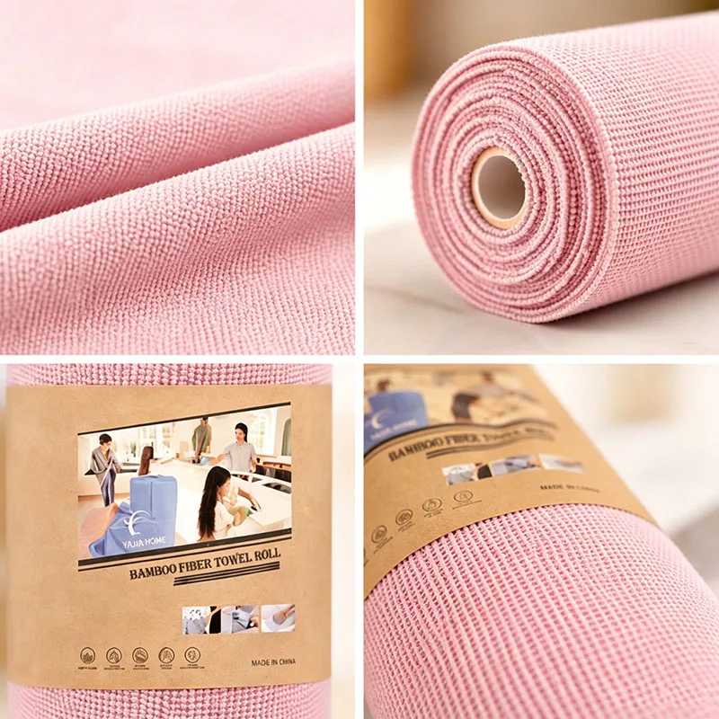 1 Roll/20 Pcs Microfiber Cleaning Cloth Reusable Kitchen Cleaning Hand-torn Towel Roll Rag Absorbent Wipes For Home Car Cleaning