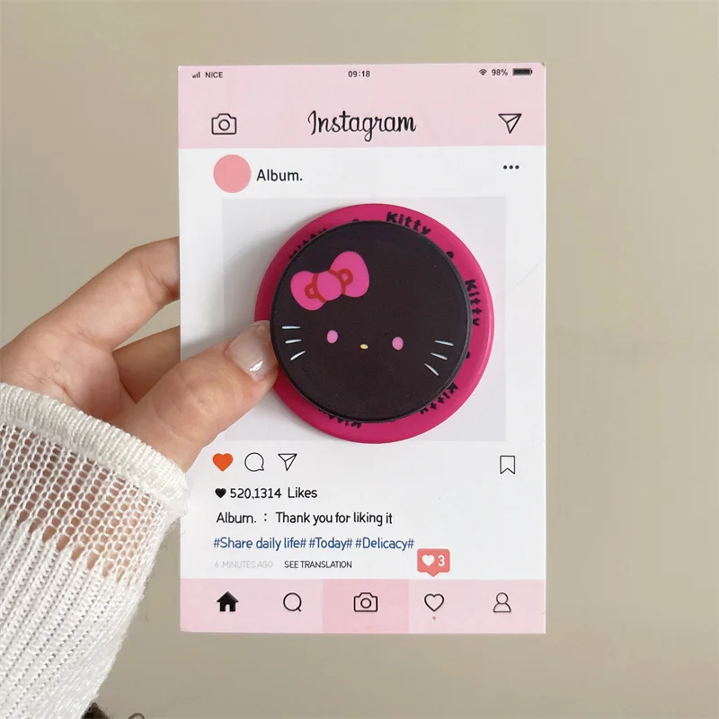 Cute Cartoon Hello Kitty For Magsafe Magnetic Phone Griptok Grip Tok Stand For iPhone Foldable Smooth Holder Case view 6