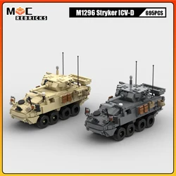 Military Building Block US Army Stryker M1296 Dragoon Enhanced Infantry Carrier Vehicle Collection MOC Brick Toy Boys XMAS Gift