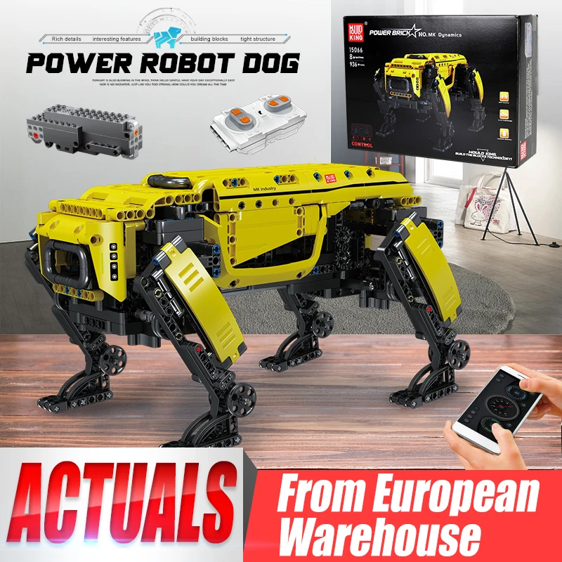 

MOULD KING 15066 Technical Robot Toys The RC Motorized Boston Dynamics Big Dog Model AlphaDog Building Blocks Bricks Kids Gifts