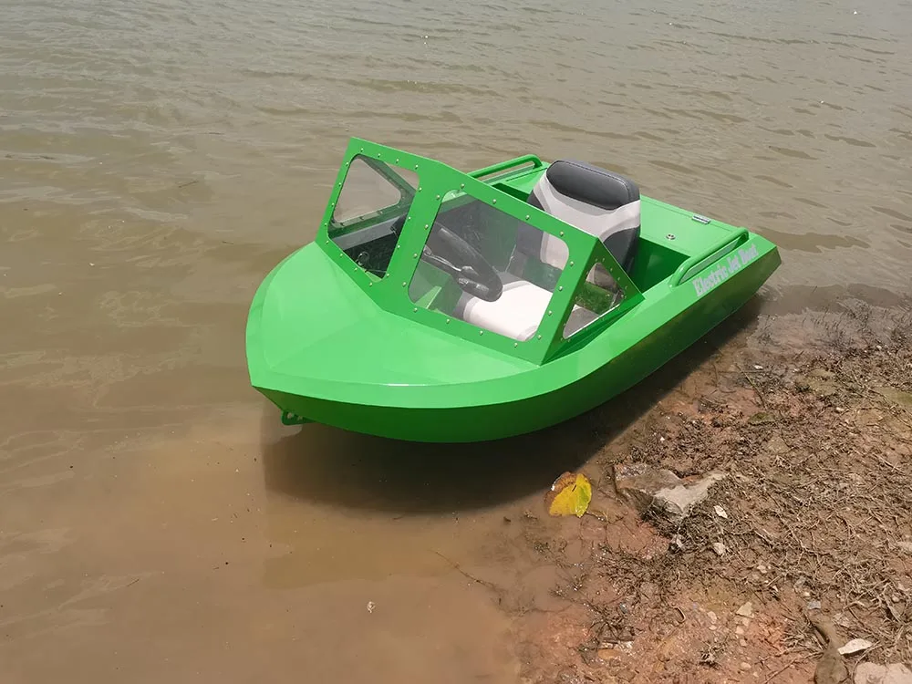 Barco a jato pequeno de alumínio, mini barco a jato elétrico