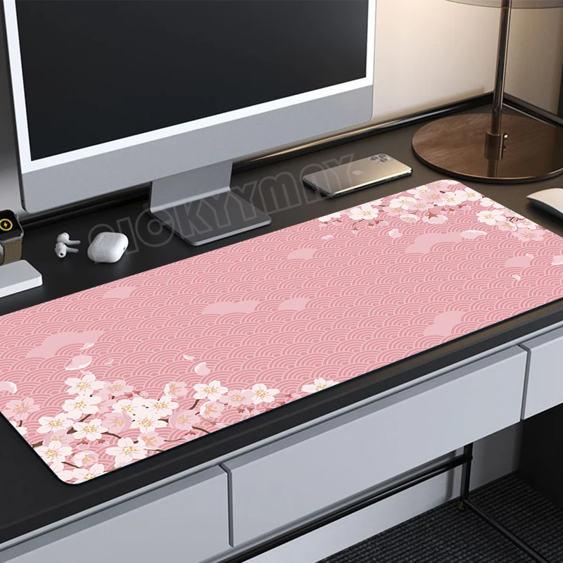 

Sakura Large Desk Pad 100x50cm Big Computer Mousepads Gaming Mousepad Big Keyboard Mats Gamer Mouse Pad Pink Desk Mat