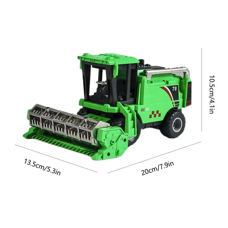 Simulation Harvester Model Inertia Car Toys Push And Go Vehicles Engineering Construction Truck Children's Educational Toys