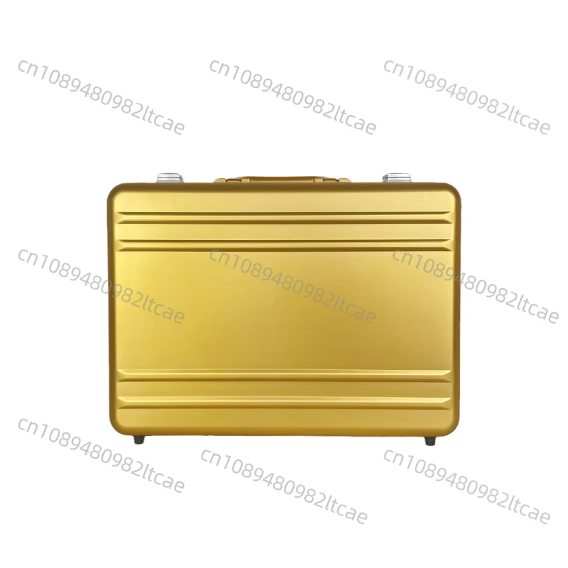 Gold Aluminum Briefcase Attache Cases Men Laptop Metal Aluminum Tool Case