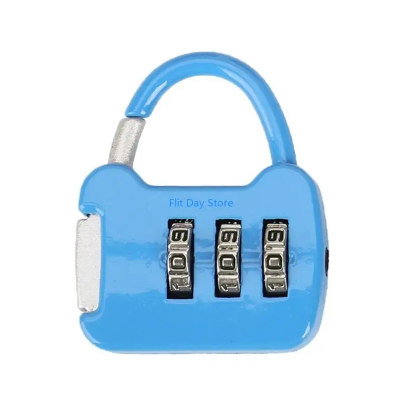 F92C Zinc Alloy Security Padlock Mini Shackle Lock Set Your Own Combination Lock Locker Anti-theft Locks Rustproof Colorful