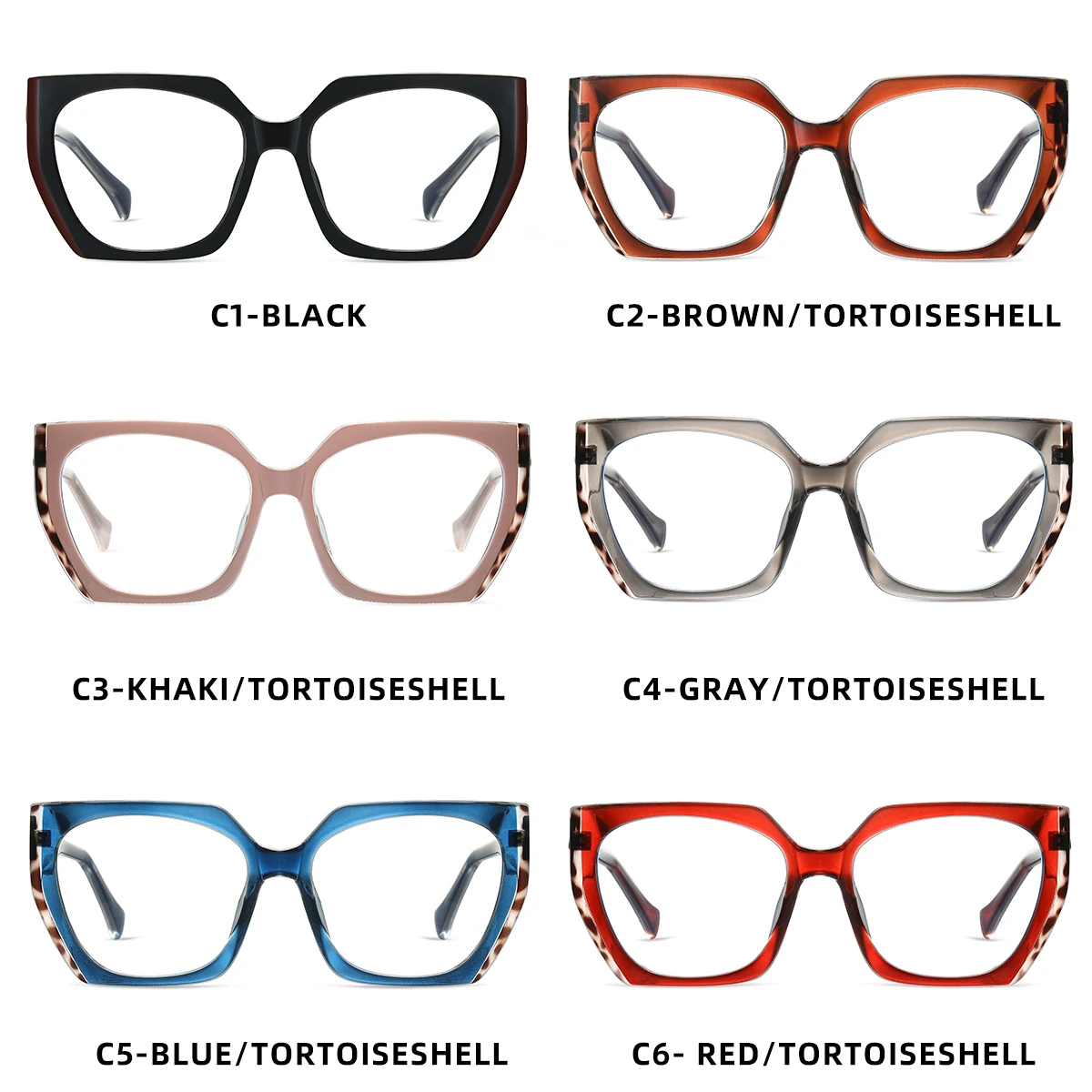 JMISUS 2025 New Arrivals Square Myopia Prescription Glasses Woman High-quality TR90 Polygon Optical Eyeglasses