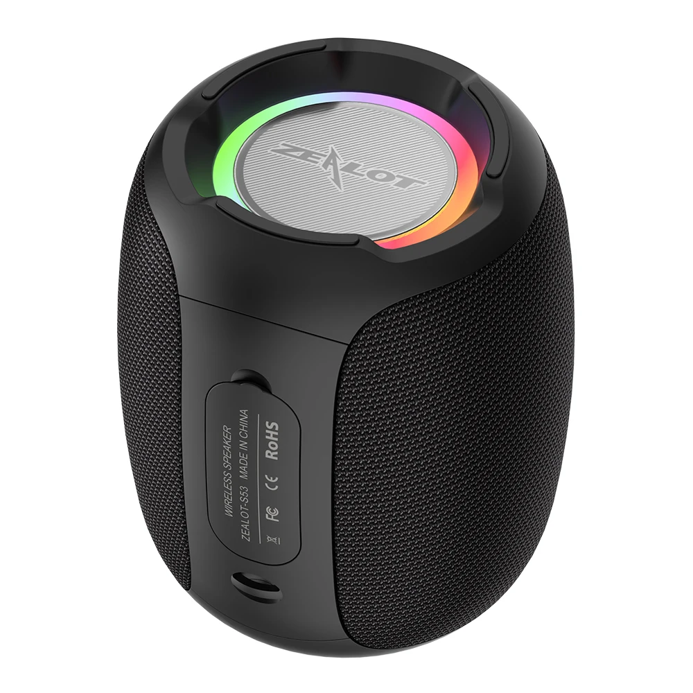 Bluetooth ZEALOT-S53-Wirelessスピーカー,10時間,超音波,ipx6,防水