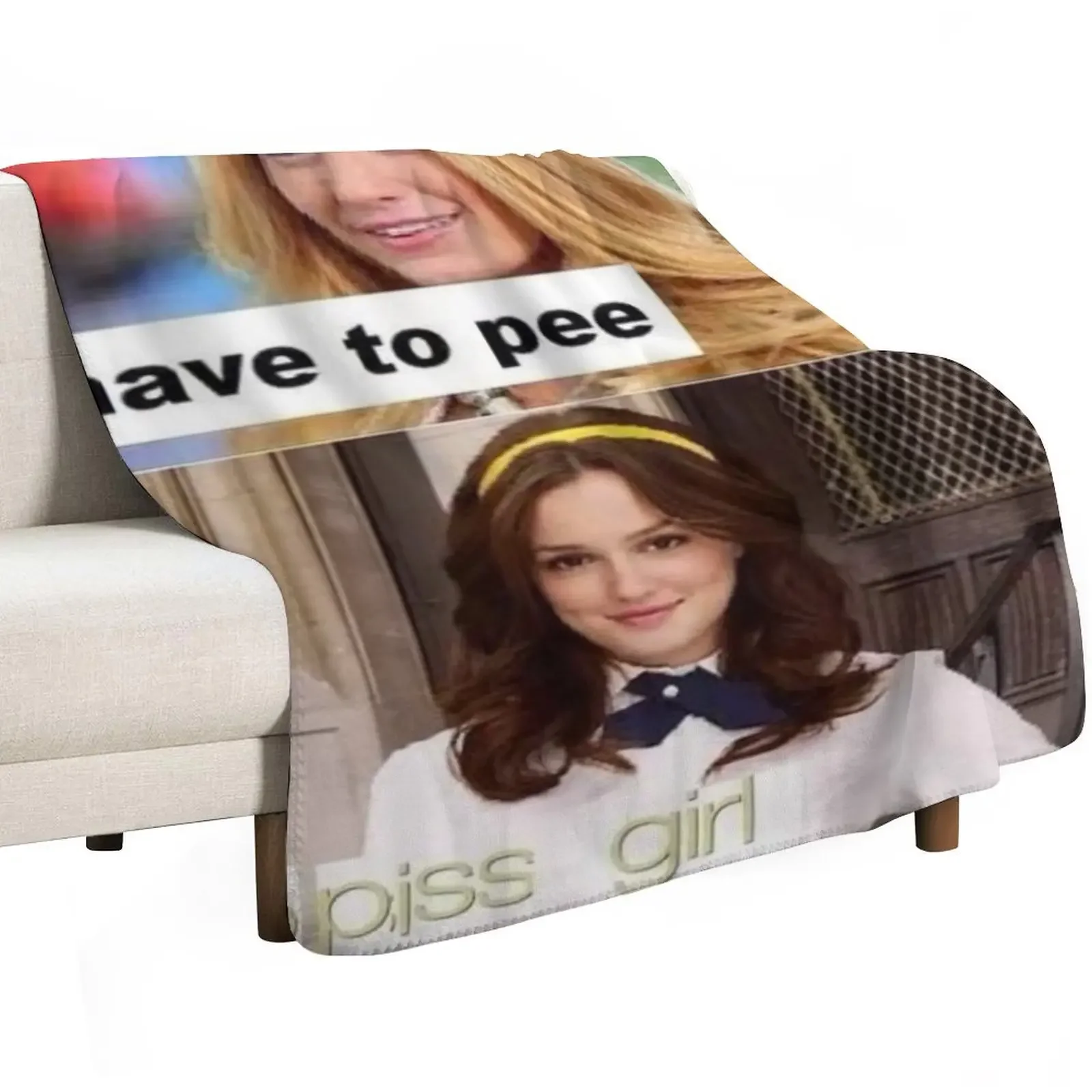 يجب أن أتبول الذهاب شخ فتاة رمي بطانية فاخرة رمي دافئ لفصل الشتاء أغطية السرير بطانية