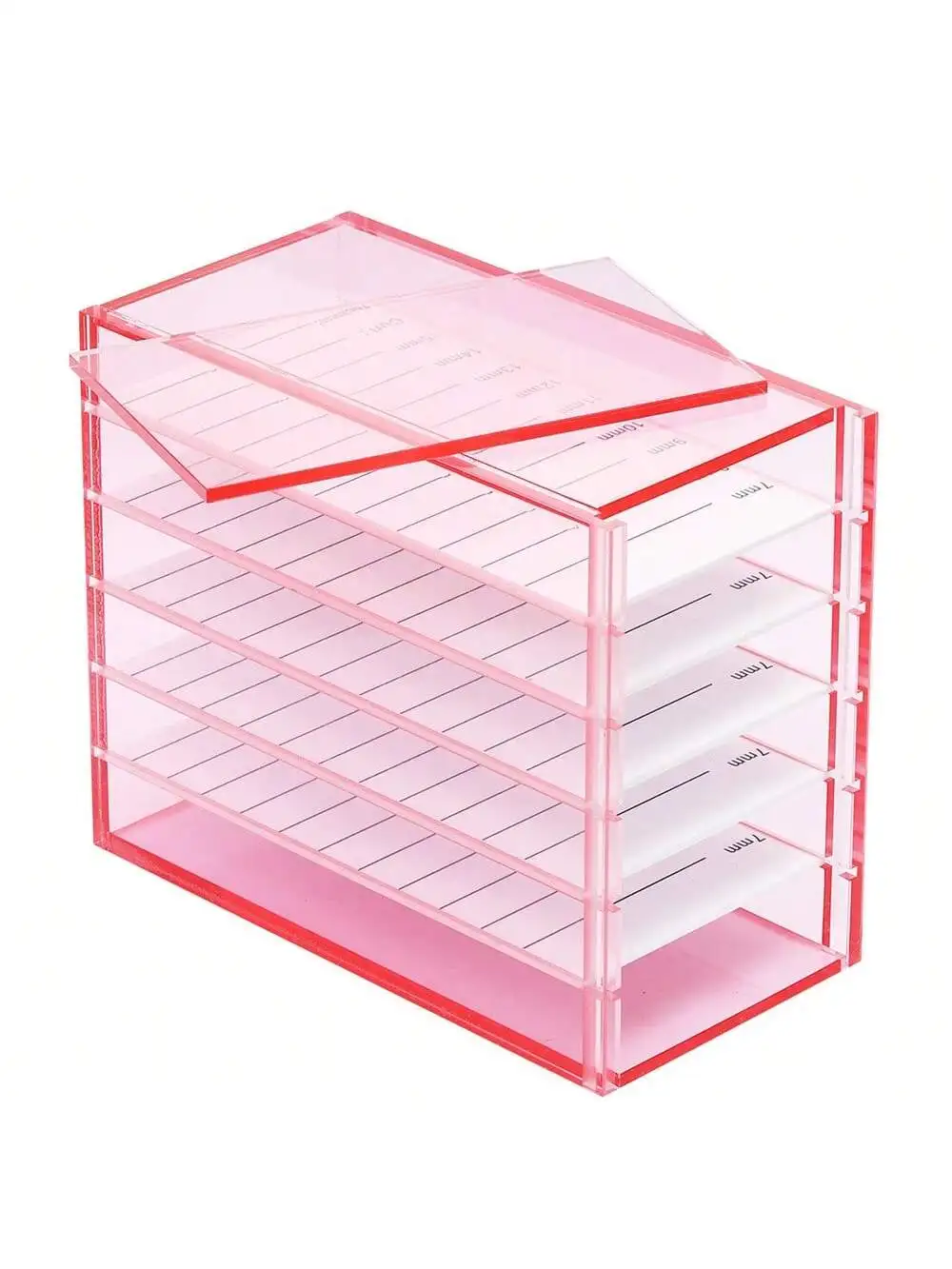 Boîte de rangement pour Extensions de cils, 5 couches, palette acrylique, support organisateur de cils en vison, présentoir, greffage, outils de maquillage, fournitures