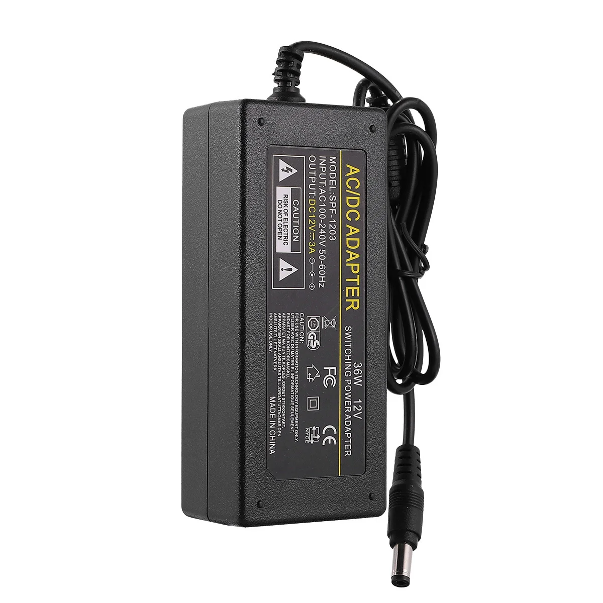 

12V 3A Power Adapter Replacement for Damaged Chargers - Efficient Power Supply for Lighting and Monitoring Devices