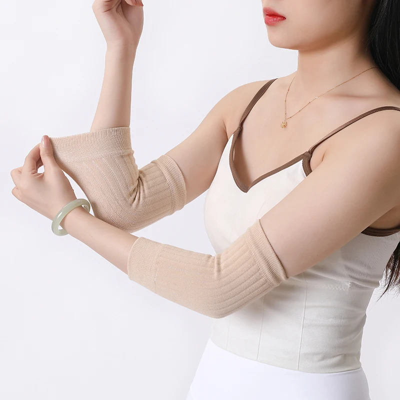 Kobiety pochłaniają pot, nałokietniki wspierać elastyczna bawełna siłownię biegnącą sportową jogę do biegania rękaw na ramię bandaż z dzianiny