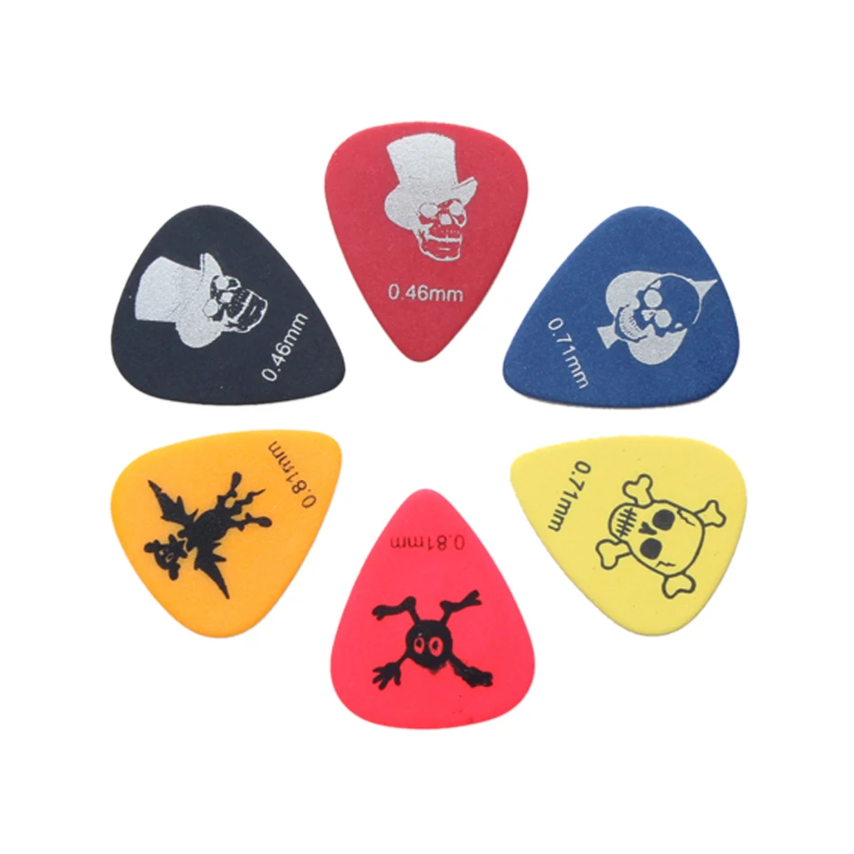 Alice AP-12D 12Pcs/Set Monster Pattern Matte Celluloid Guitar Picks Plectrums Acoustic Electric Guitar 0.46/0.71/ 0.81mm Mixed