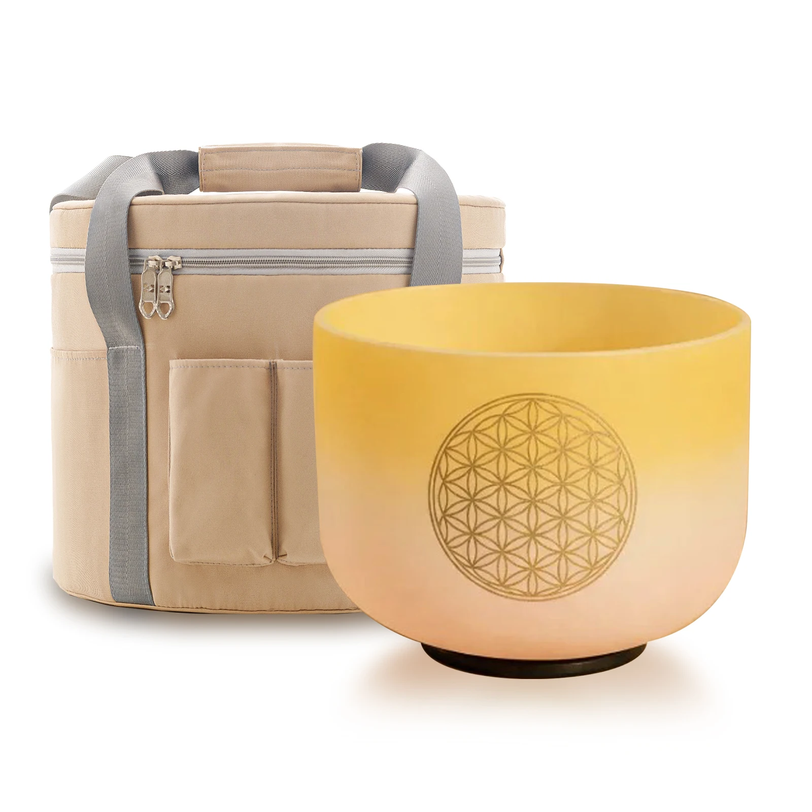 

KVKA 1 шт. 8 дюймов C D E F G A B Note конфетный радужный принт с жизнью цветочного дизайна, поющая чаша из матового кварца с кристаллами