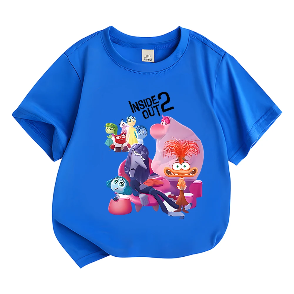 Hot Anime Movie Inside Out 2 Cartoon Boys Girls T-Shirt abiti per adolescenti Tee Shirt abbigliamento per bambini magliette a maniche corte per bambini