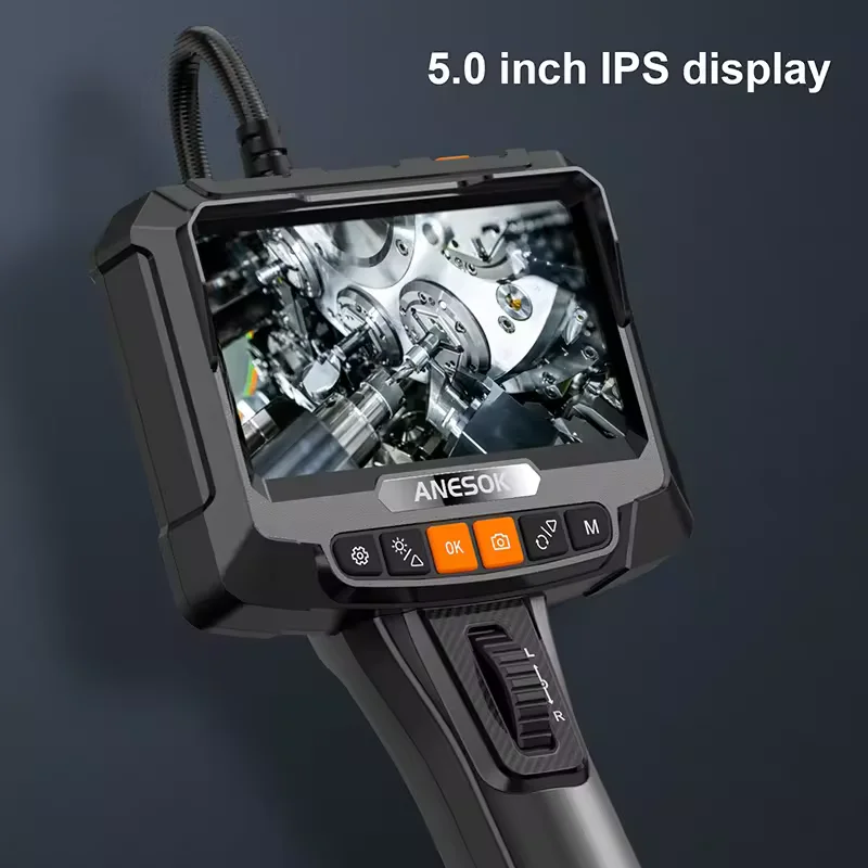 3.9mm 360 Piping Rotary Controlled Video Endoscopes Cable Camera Rotation With Articulation 1080p Full HD For Cars Ingoscope