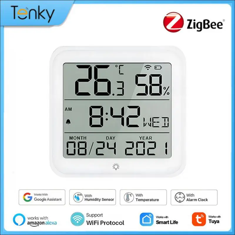 

Tuya Smart WIFI Temperature Sensor,Smart Home Indoor Humidity With LCD Display Remote Smart Life Homekit,Via Alexa Home