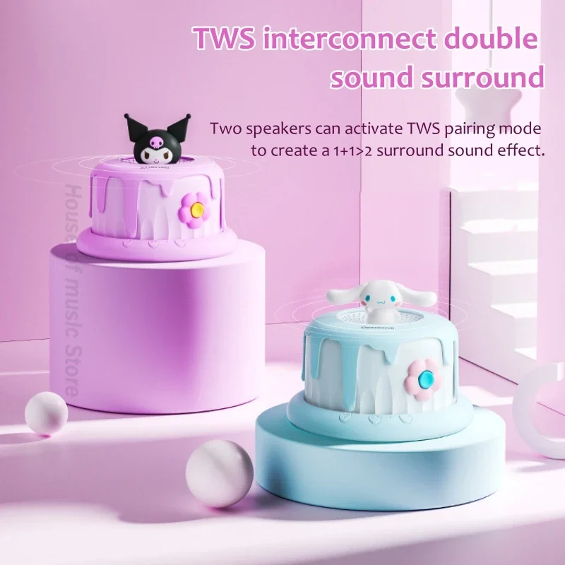 ลำโพงโมเดลเค้กขนาดเล็กสุดสร้างสรรค์สำหรับกลางแจ้งของขวัญการ์ตูนลำโพงสำหรับโต๊ะทำงานหนักและเสียงเบาไร้สายบลูทูธ5.0 lautsprecher