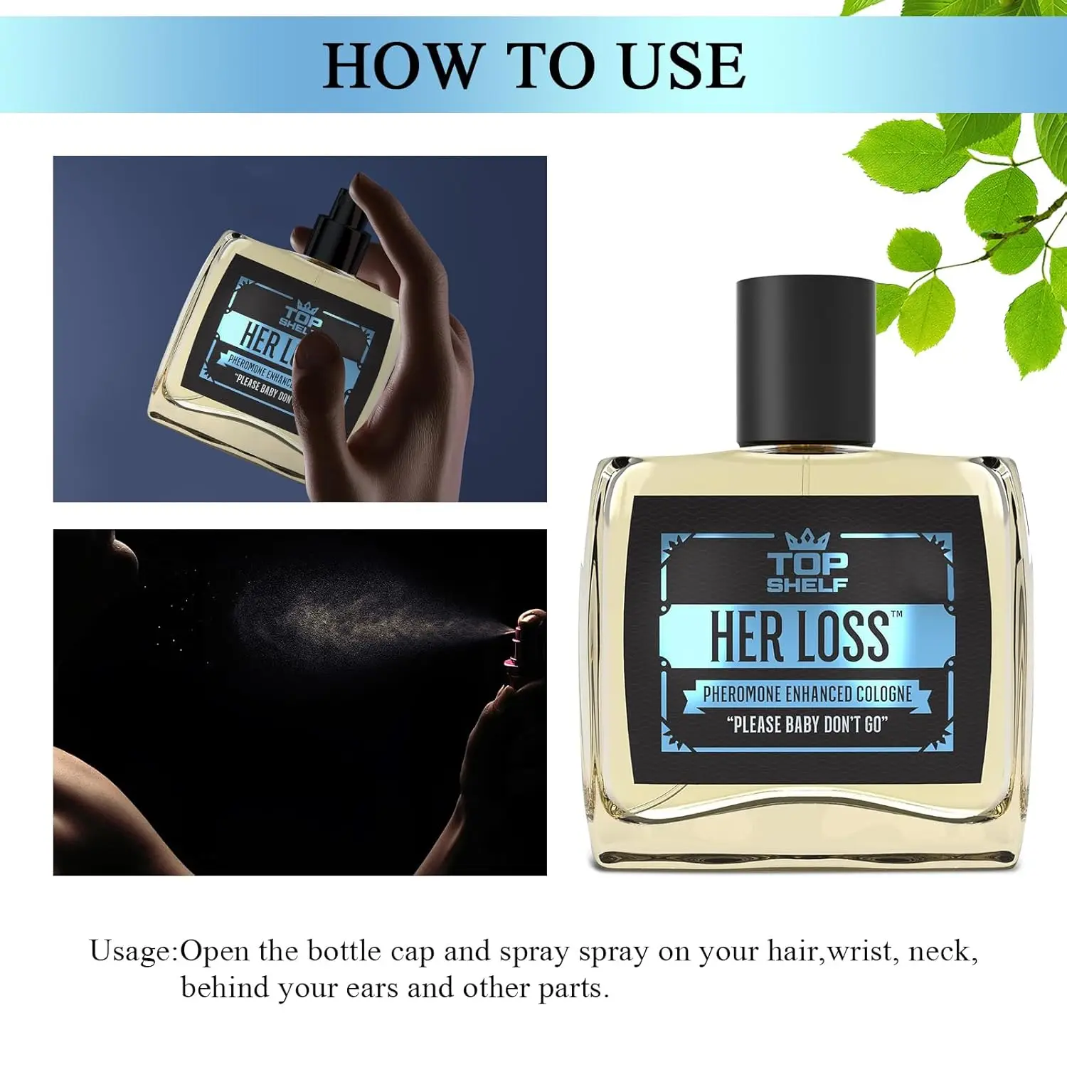 fugit Her Loss Keulen voor mannen, Ze verloren herenkleding Keulen 1,7 Fl oz, Haar verlies de feromoon Heren, Feromoon Parfum, Reizen Se