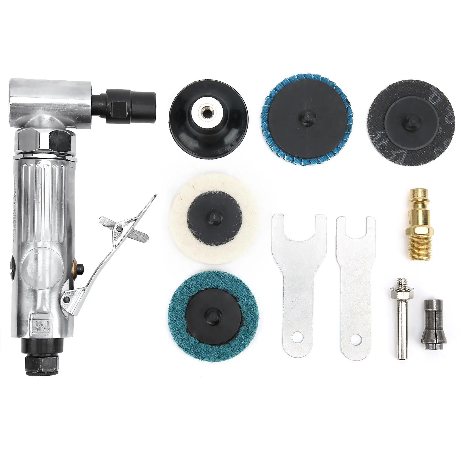 

Пневматическая шлифовальная машина, угловой полировальный инструмент 90 градусов с наждачным диском для шлифовки и полировки, 1/4 дюйма, с воздушным питанием