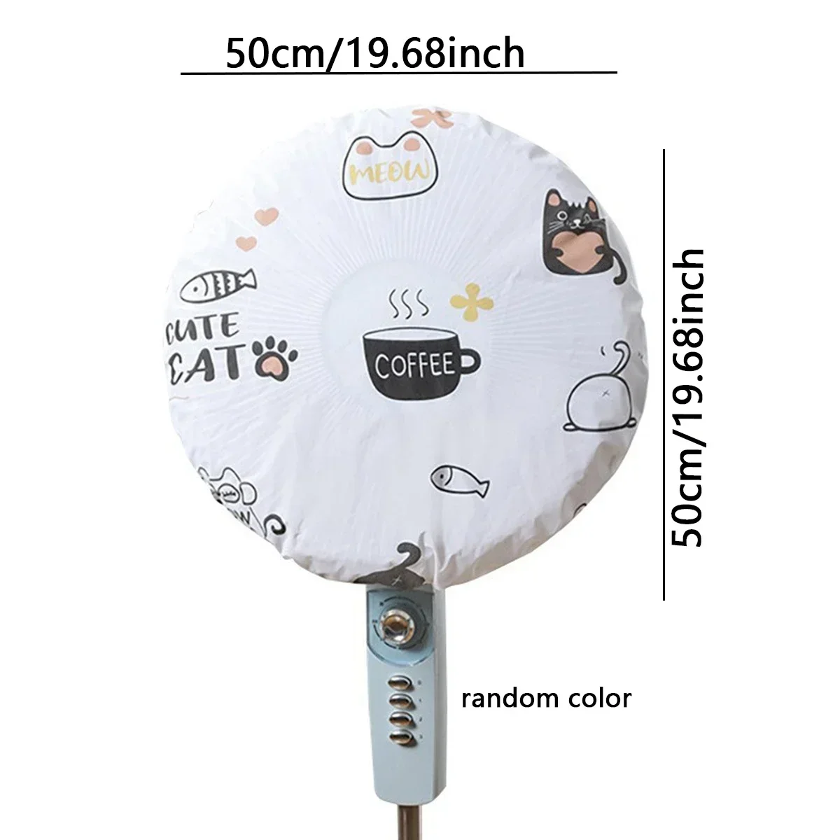 1pc-Fan Protective Cover Dust Cover, Waterproof Fan Cover Household Universal Round Floor-standing Electric Fan Cover-random