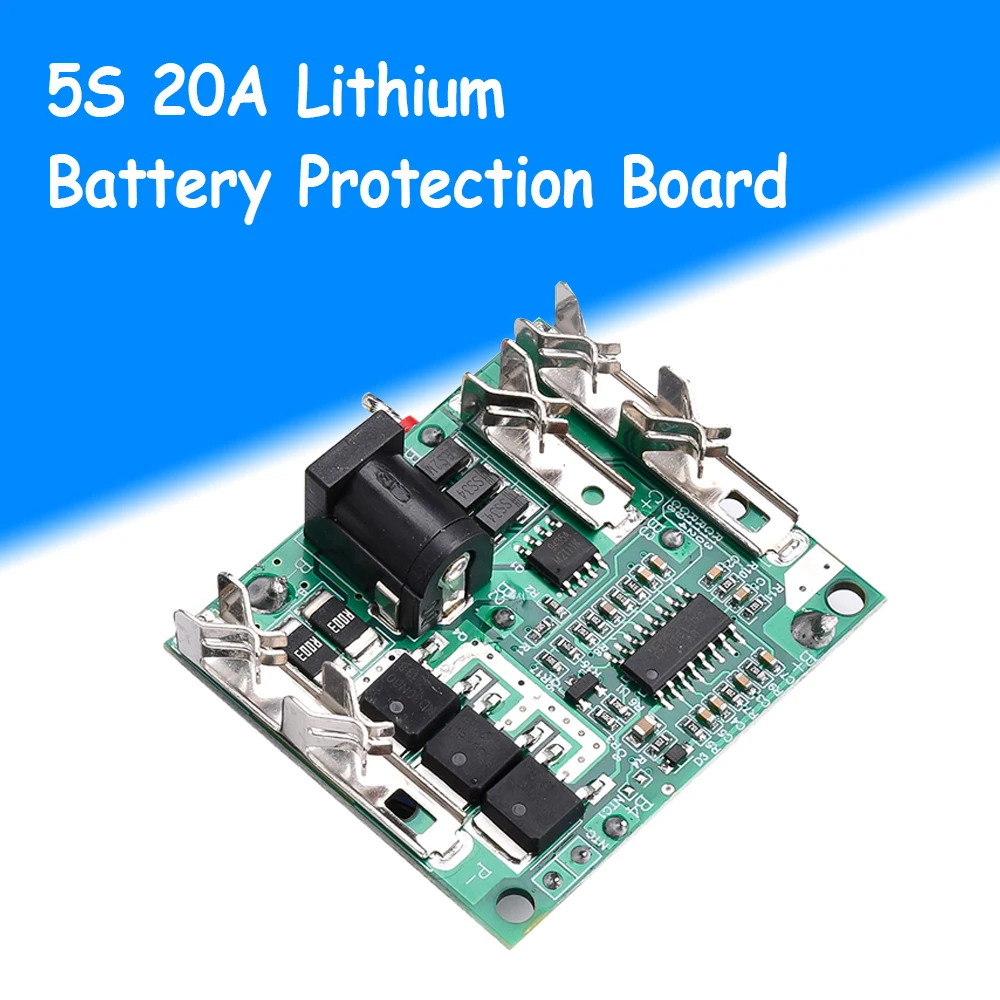 

5S 20A Li-ion Lithium Battery Charger Protection Board 18V 21V Battery Charging Protection Board BMS Module For Power Tools