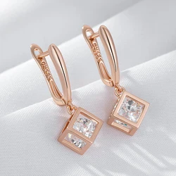 Wbmqda Unique Gold Color Rubik's Cube Shaped Earrings For Women Fashion Cute Girls Jewelry Accessories