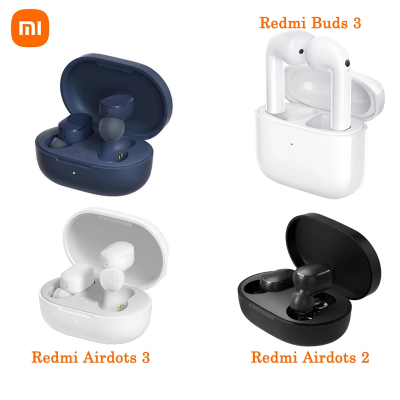 Original Xiaomi Redmi Buds 3 AirDots 2 Wireless Bluetooth 5.2 Charging Earphone In-Ear stereo bass Earphones Ture Ear For Phone