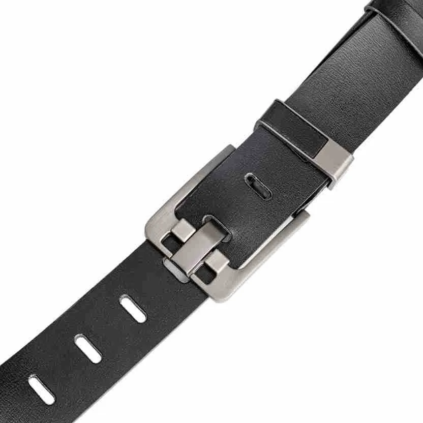 Herren-Gürtel mit Vintage-Dornschließe, lässiger Business-Gürtel aus PU-Leder, modischer und vielseitiger Gürtel für junge und mittelalte Männer. – Detail 17