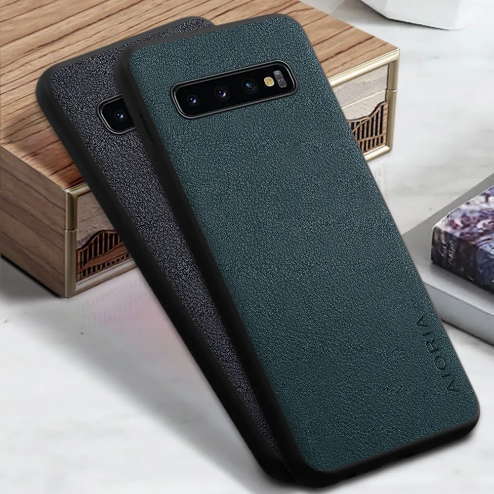 Case for Samsung Galaxy S10 Plus Lite 5G S10E Phone Cover Funda Solid Color Business Pu Leather Design Capa