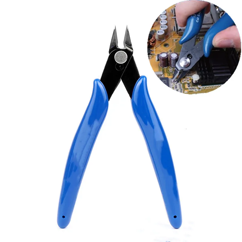 1PC 170 Models Pliers, Electronic Wire Cutters with Return Spring,Cable Cutting Side Snips Flush Stainless Steel Nipper,5 Inches