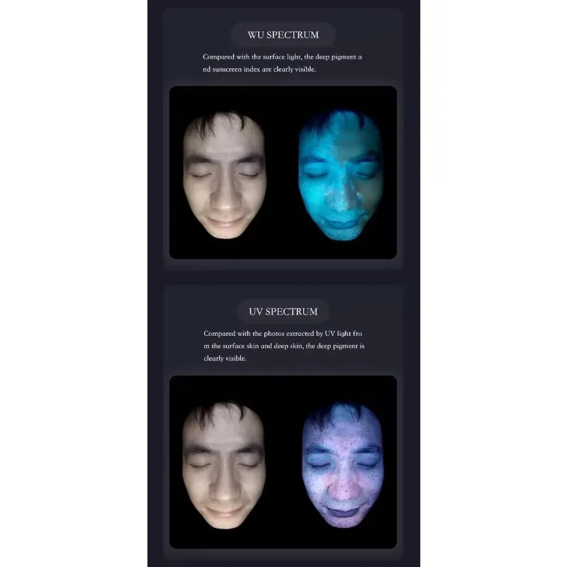 Sprzęt do salonów kosmetycznych Analizator skóry Tester skóry Analizador Facial Tester wilgotności skóry Analiza twarzy Maszyna do analizy skóry 3D