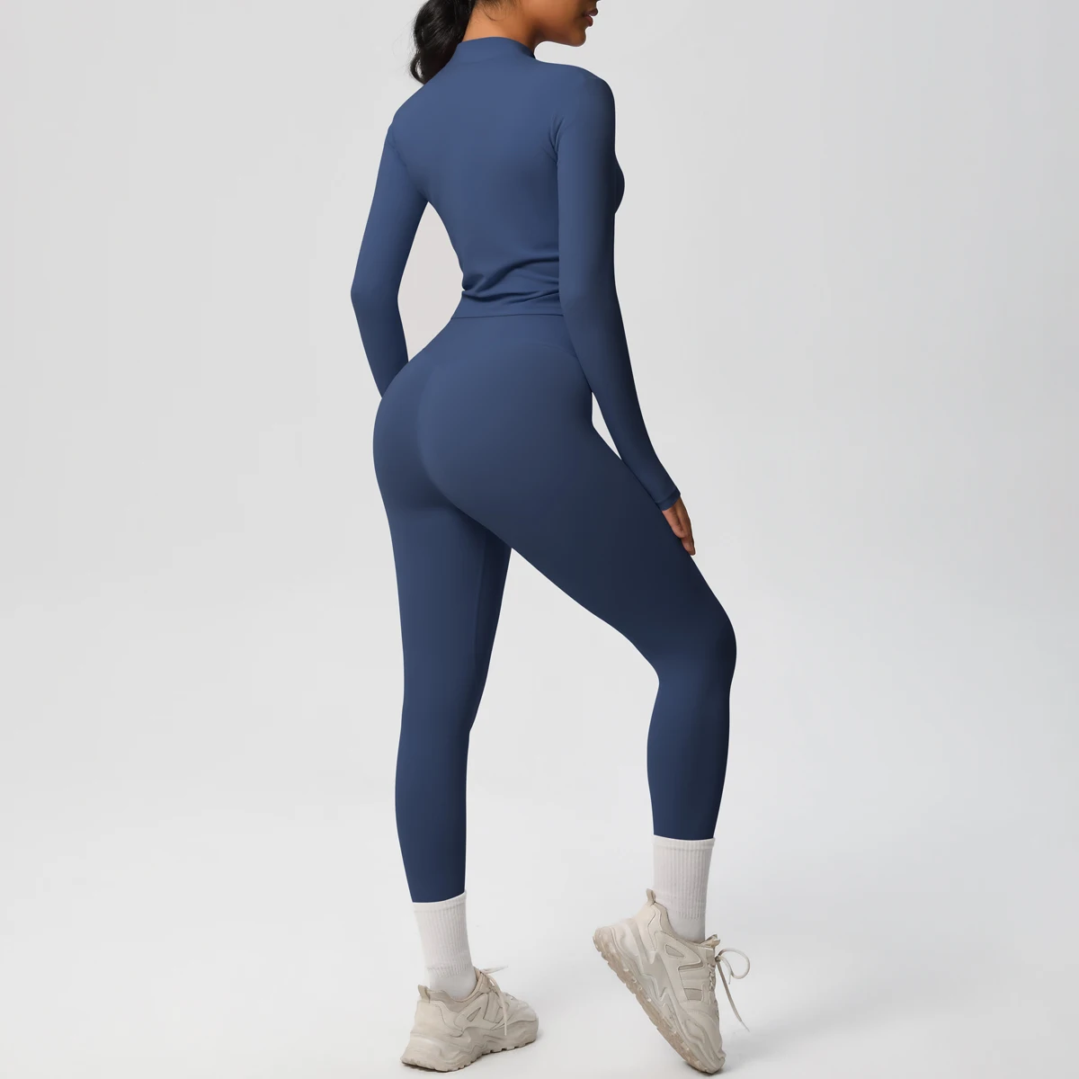 2 шт. костюм для йоги женский спортивный комплект спортивный комплект женский спортивный костюм для бега на молнии спортивная одежда с длинным рукавом спортивная рубашка одежда для йоги