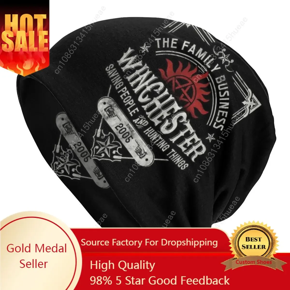 

Supernatural TV Show Winter Warm Bonnet Homme Slouchy Beanie Hat Hip Hop Ski Skullies Beanies Cap for Men Women