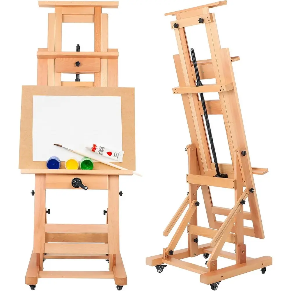 

Прочная светло-коричневая художественная подставка для холста, идеально подходит для взрослых художников и сверхпрочного использования.