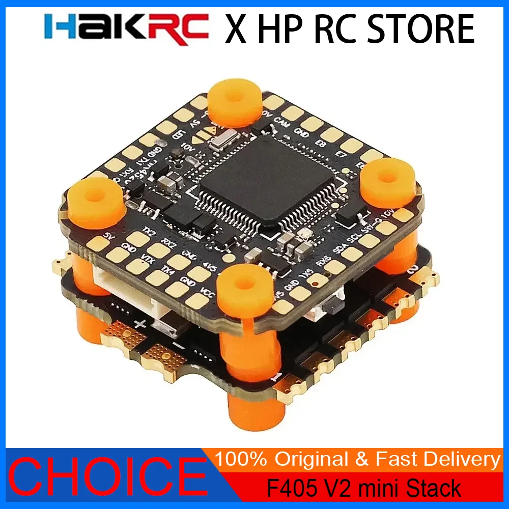 

HAKRC F405 V2 mini Stack — двойной контроллер полета BEC с 35/40/60/65A 4in1 ESC DShot150/300/600/1200 ШИМ для радиоуправляемого дрона