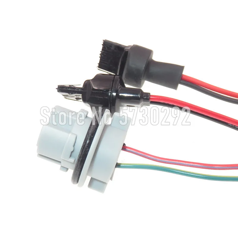 2P T20 W21W 7440LED ผู้ถือหลอดไฟ LED ปลั๊กอะแดปเตอร์ซ็อกเก็ต LED ที่จอดรถด้านข้างโคมไฟสายรัดปลั๊กอะแดปเตอร์