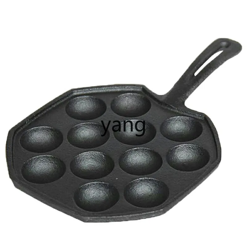 YJQ cast iron octopus balls baking pan household egg pan mold Korean baking pan induction cooker