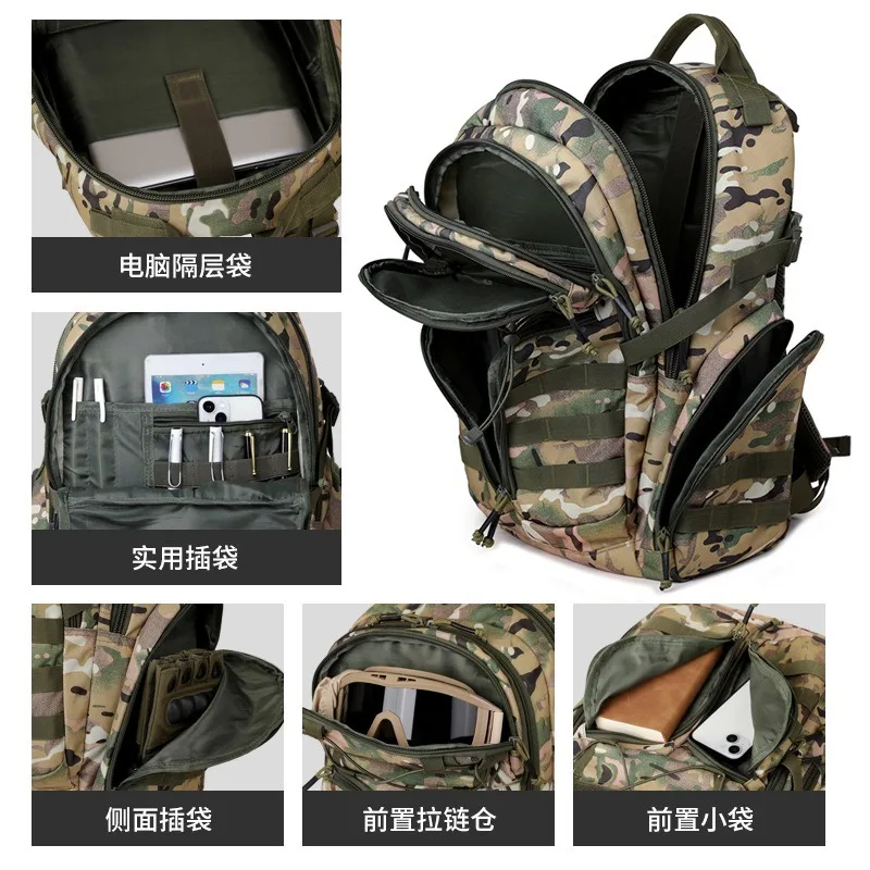 Nesitu Large Capacity 14 15.6 16'' Laptop Women Men Backpack Camping Duffel Climbing Travel Bag Military Tactical Rucksack M089