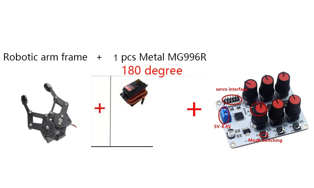 Metall Roboter Klaue Greifer Manipulator Clamp Roboter Arm Für Arduino Roboter DIY Kit MG996R/DS3218 Servo Control Mechanische Greifer – Detail 7