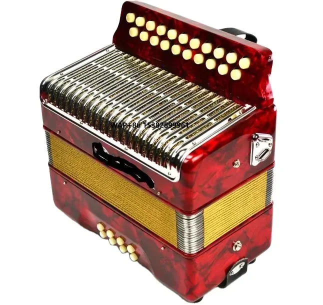 

21-клавишный 8-басовый диатонический кнопочный аккордеон с корпусом из нержавеющей стали, новая модель, экспортируется в Европу и Америку