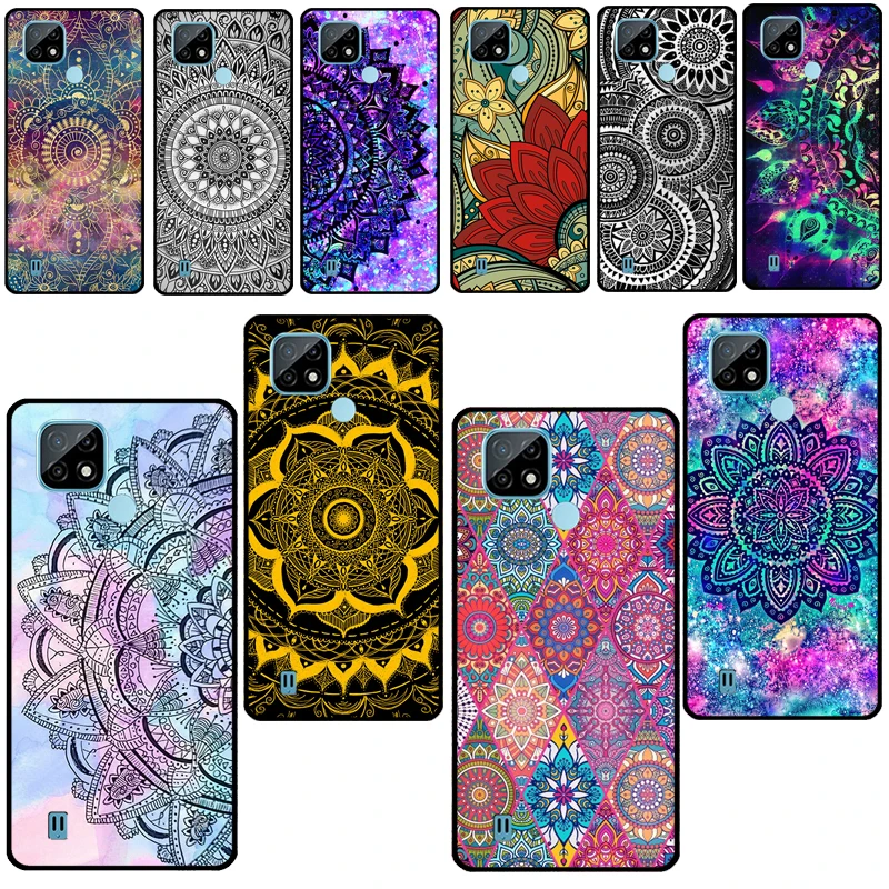 Indian Pattern Mandala For OPPO Realme 7 8 Pro Q3 C3 C11 C15 C21 GT Phone Case For OnePlus 9R 8T Nord 2 8 9 Pro