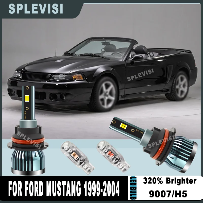 

9007 Worry-Free Warranty 20000LM/Pair Reliable Night Driving Safety LED Headlight For Ford Mustang 1999 2000 2001 2002 2003 2004