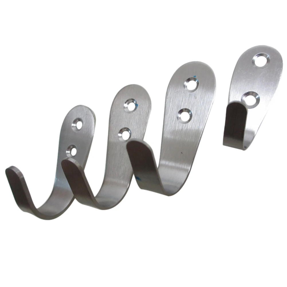 

1pcs Door Hook Stainless Steel Kitchen Bathroom Cabinet Clothes Hanger Organizer Holder