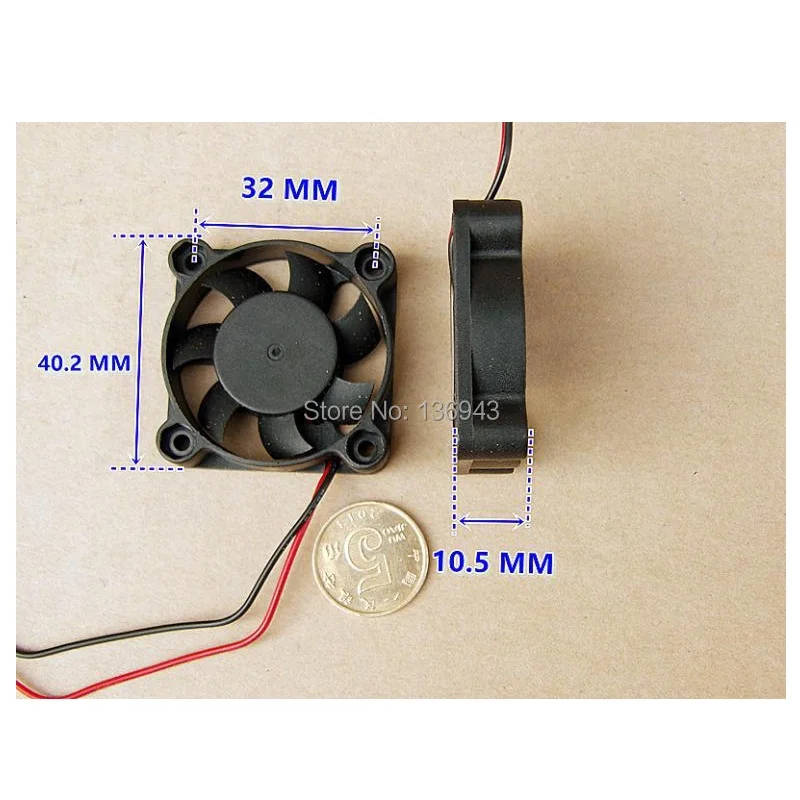 10PCS/LOT DC6-12V 40x40x10 40mm 4010 Small Brushless Cooling Fan