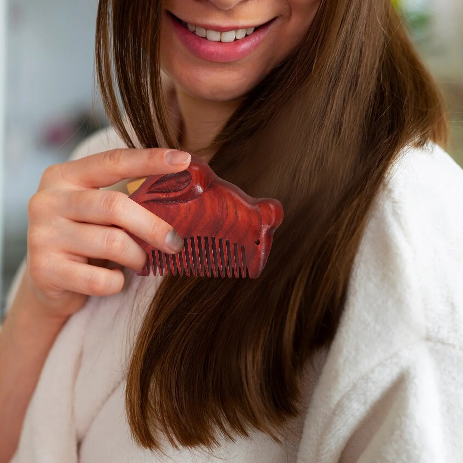 

Small Wooden Travel Comb for Women Fine Tooth Pocket Comb Detangling Hair Beard for Curly Straight Hair Anti-Static