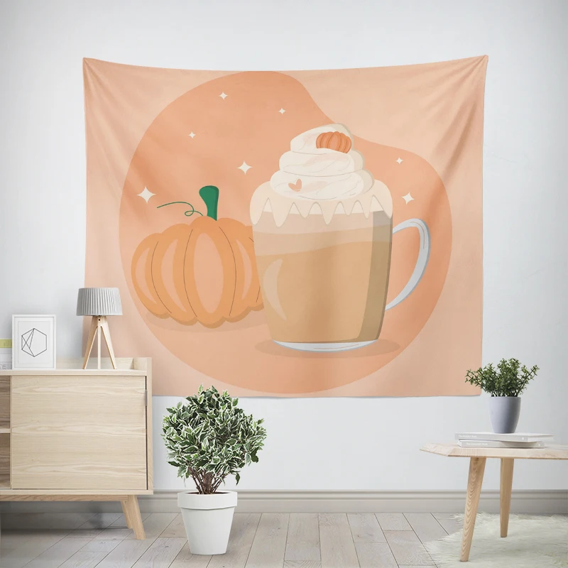 Huisdecoratie Moderne Kamer Decor Items Wandtapijt Esthetische Slaapkamer Muur Kunst Grote Stof Tapestry Halloween Herfst Grappig