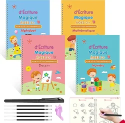 French Magic Practice Copybook Free Pen Preschools Kids Calligraphy Notebook Children Reusable Français Writing Book Ages 3-8