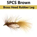 5pcs Brown rubber