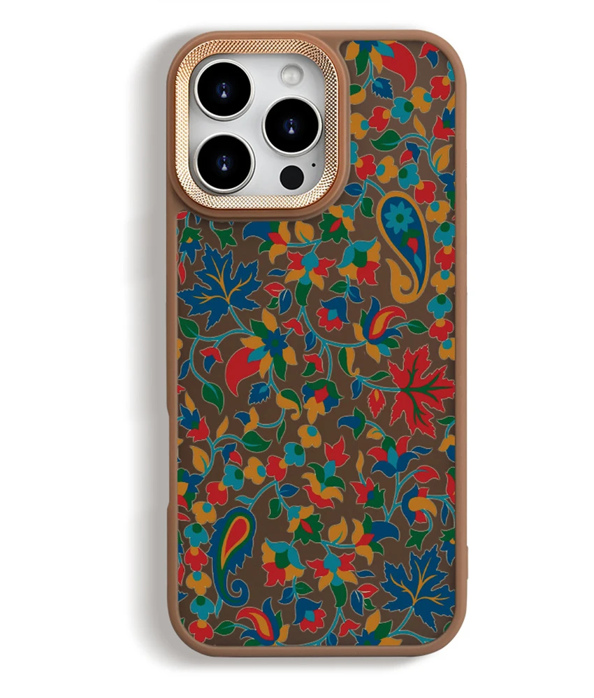 페인팅 꽃무늬 아이폰 16 15 14 13 Pro 12 11 Max Plus 16Pro TPU 베젤 폰 케이스, 도금 하드 15Pro 커버